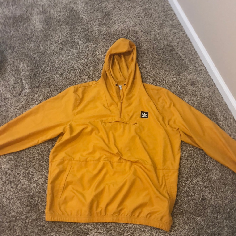 Yellow adidas windbreaker